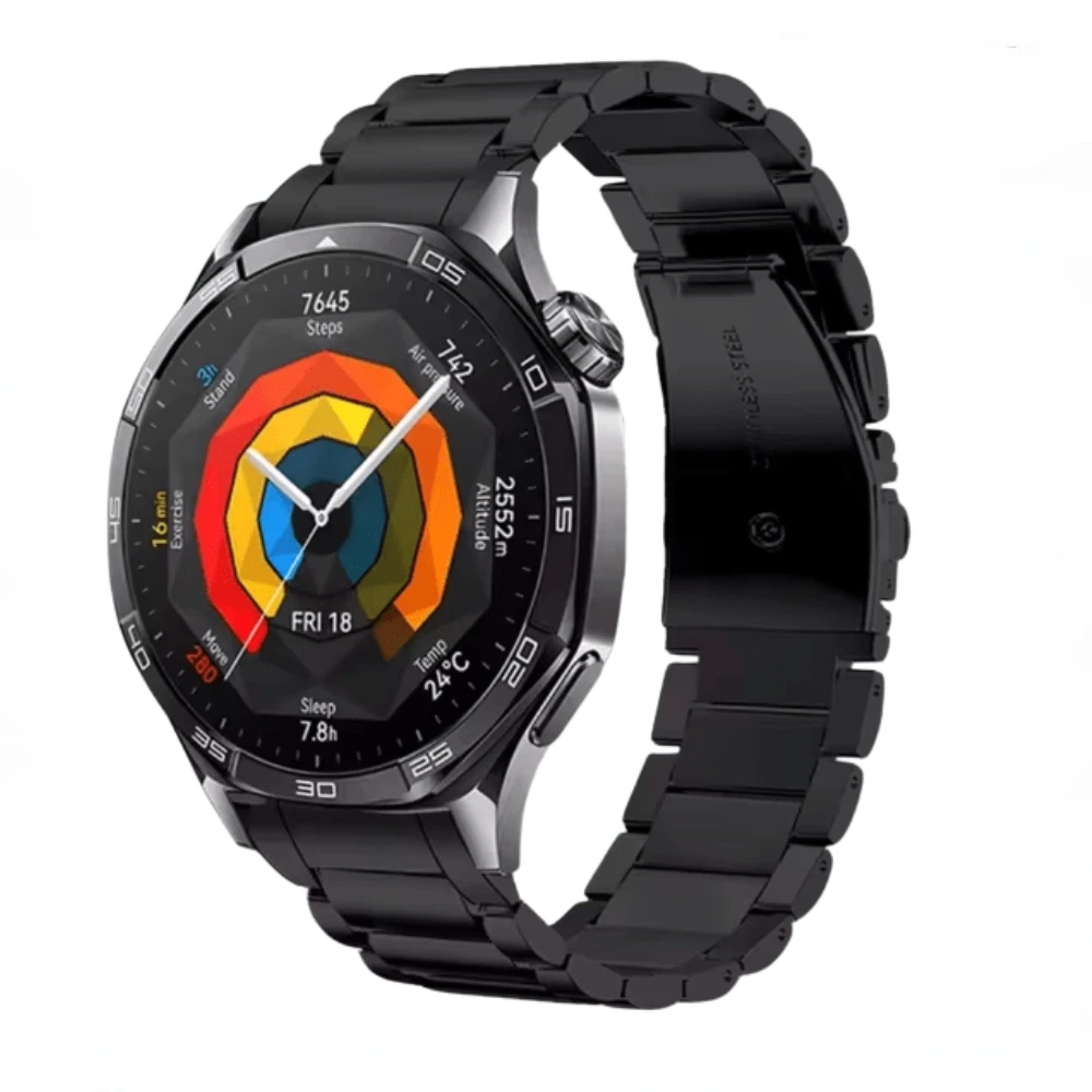 화웨이 GT5 46mm용 틈새 없는 메탈 스트랩, 스테인리스 스틸 밴드 손목 밴드, 화웨이 GT5 링크 팔찌 교체 가능 액세서리 벨트