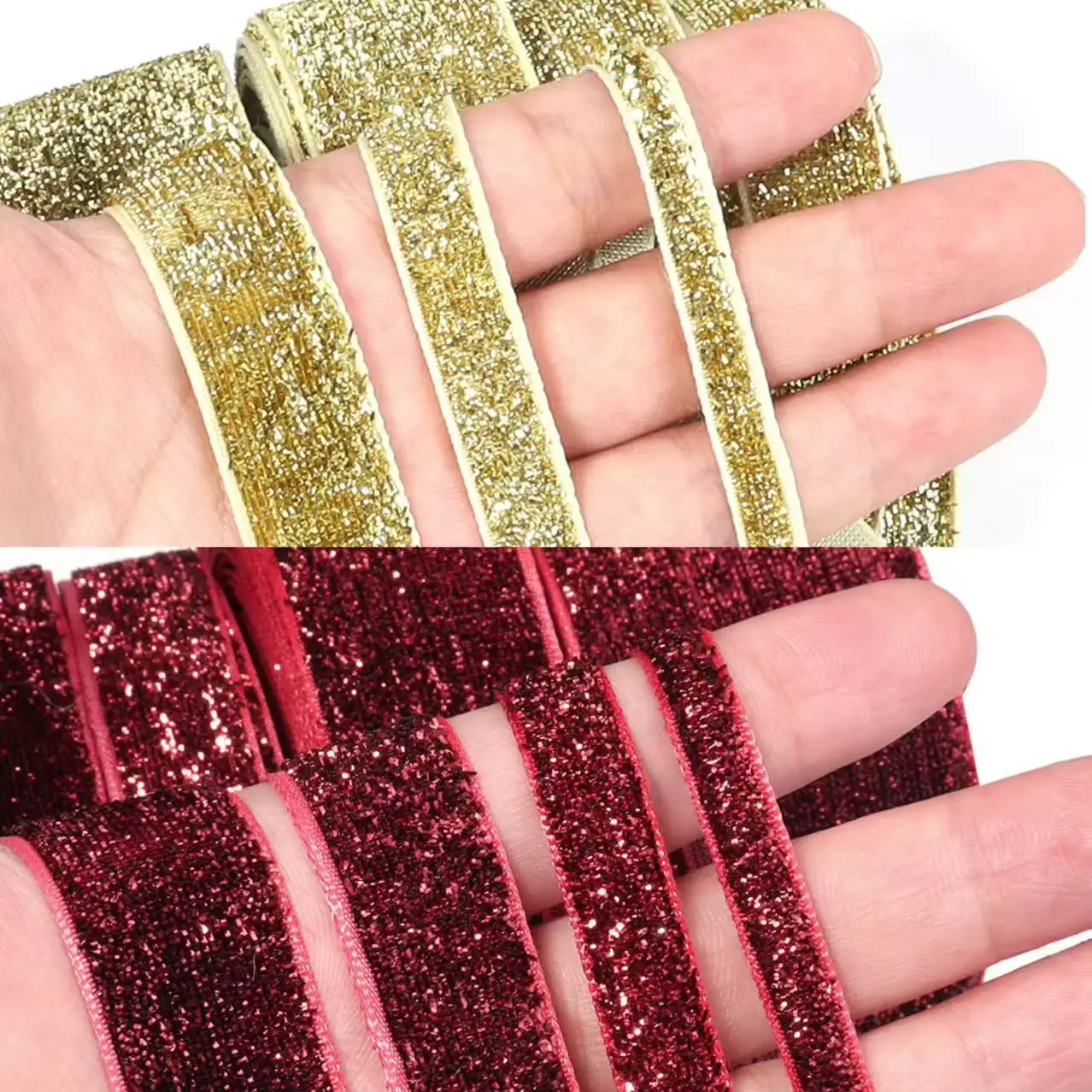 

5-10 ярдов/рулон, блестящая рождественская лента, бархатная лента, сделай сам, бант ручной работы, цветок, подарочная упаковка, рождественское свадебное украшение