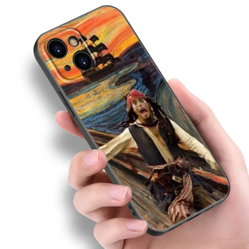 Johnny Depp Black Silicone Phone Case For Apple iPhone 12 13 Mini 11 14 15 16 Pro Max 7 8 Plus Shell Cover