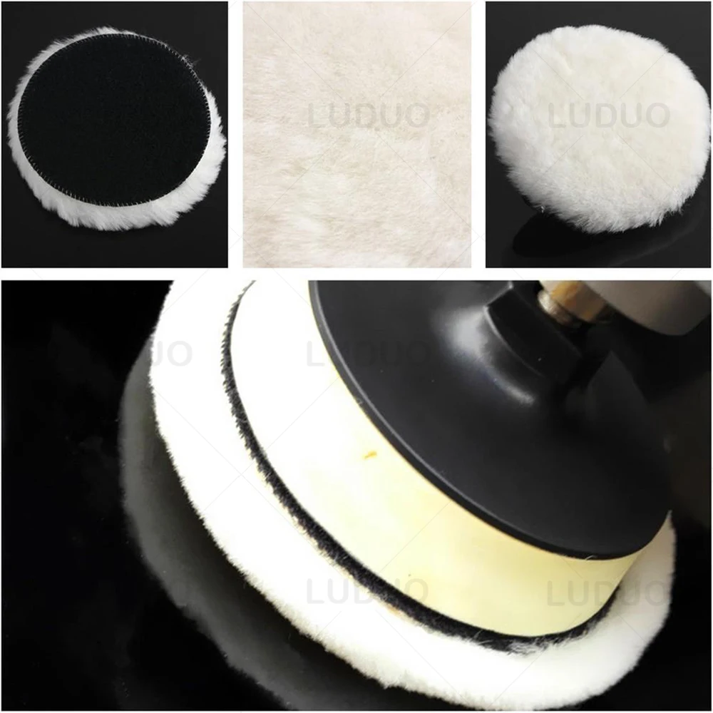 Polishing Kit Car Polishing Pad Waxing Sponge Discs Soft Wool Wheel Auto Paint Care Polisher Pads Cleaning Accessories