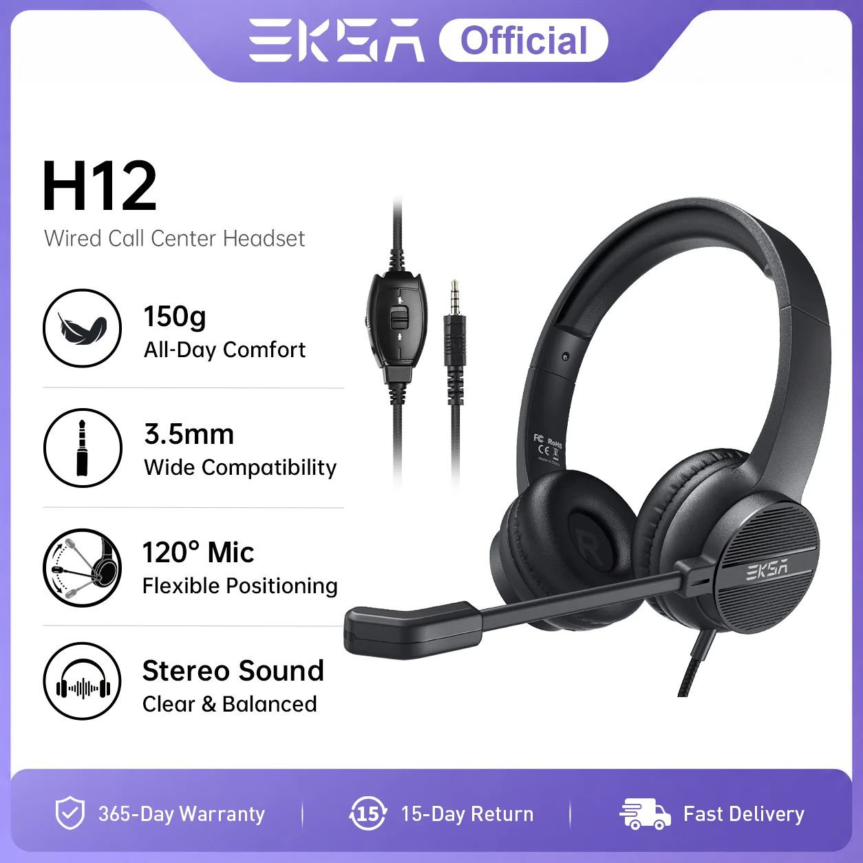 Pc Gaming On Mobile - Проводные наушники EKSA H12 с микрофоном,