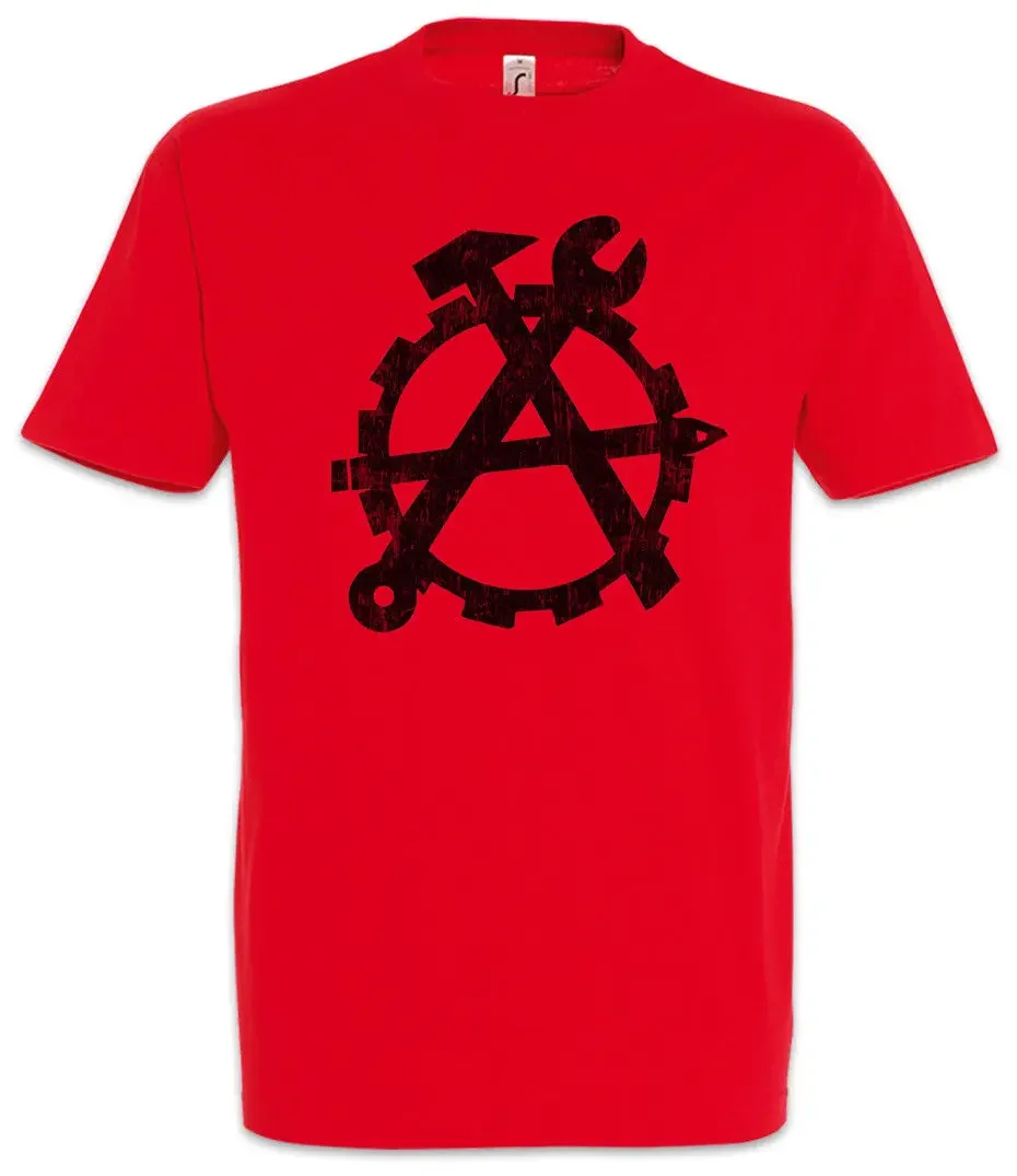

Workers Anarchy T-Shirt Socialism Communism Hammer Sickle Karl Marx Class Men TShirt