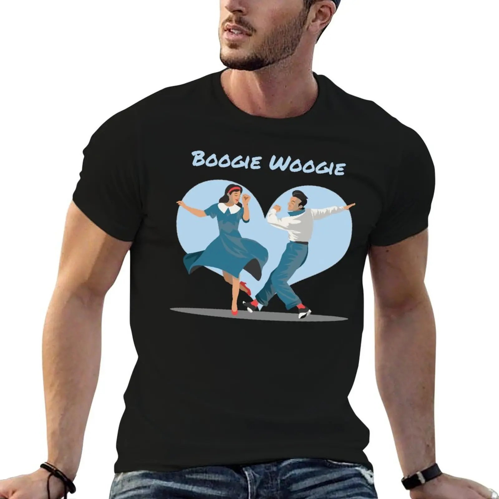 I love Boogie Woogie T-Shirt man t shirt cotton high quality anime tshirt man t shirts for men T-shirt