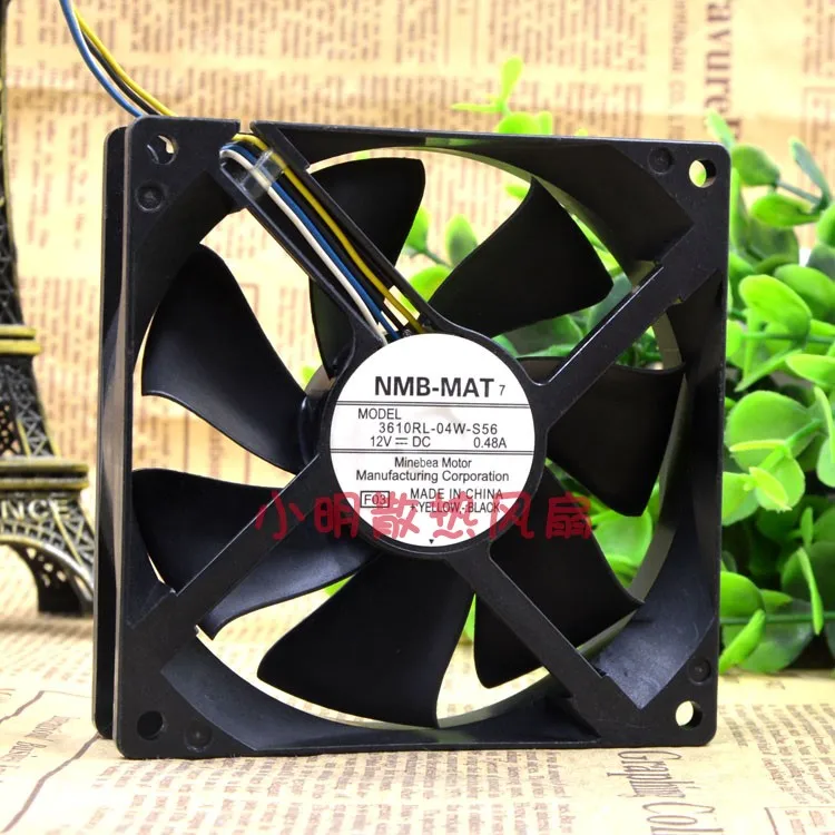 

9225 9025 12V 0.48A 3610RL-04W-S56 9CM COMPUTER CASE TEMPERATURE CONTROL FAN