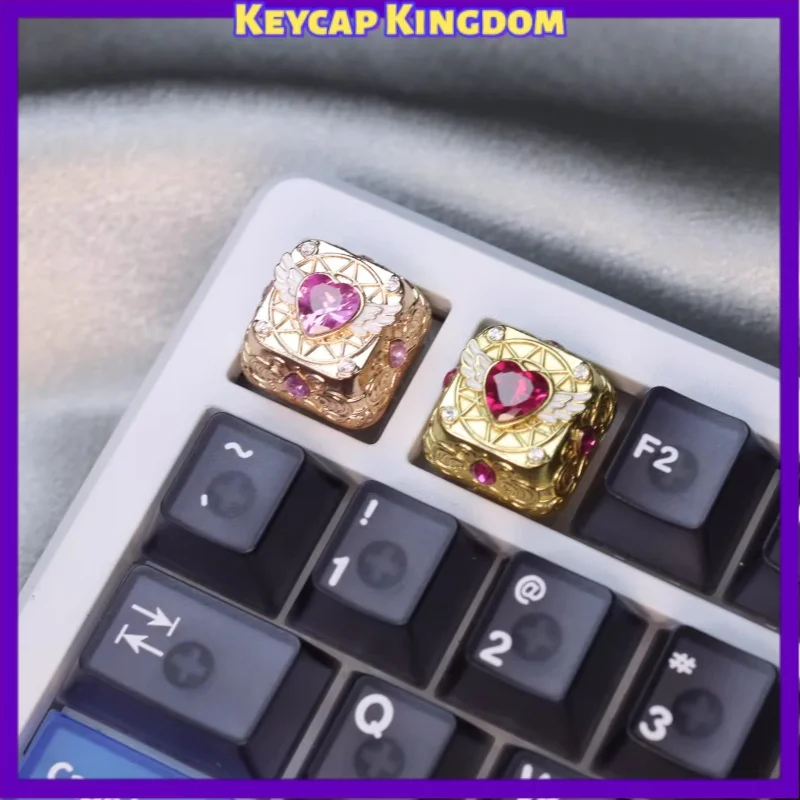 Anime Keycaps Sakura Theme Metal Material Mechanical Keyboard DIY Custom Cute Keycaps PC Game Keyboard Accessories Cartoon Gifts
