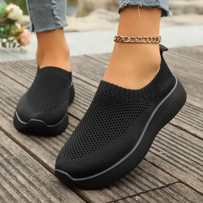 Women's Vulcanized Shoes High Quality Women's Athletic Shoes Slip-on Flats Women's Loaf Flat Walking Shoes