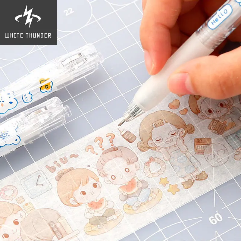 Paper Cutter Utility Knife Simple Pocket Knife Manual Art Sticker Kawaii Stationery Papeleria Girl Scrapbooking DIY Tools