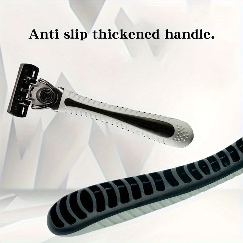 Picture 7: 6-Layer Razor Head Manual Shaver, Stainless Steel Classic Double Edge Blade Razor Safety Vintage Shaving Beard Moustache Manual
