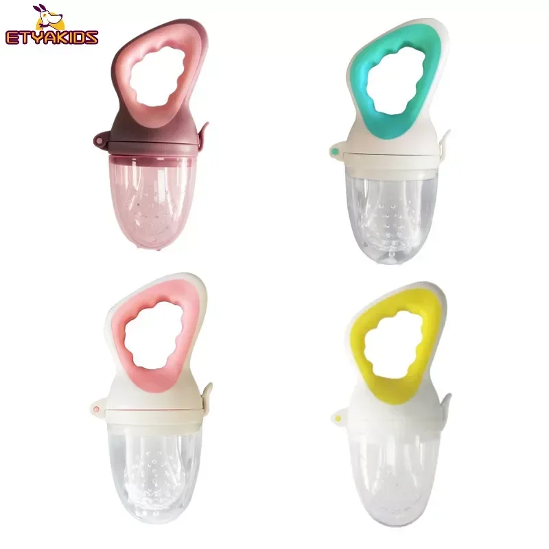 1pc Ring Handle Fresh Fruit Juice Soother Nipple Teat Nibbler Bottle for Children Baby Pacifier Bottle Feeder Toddler Tableware