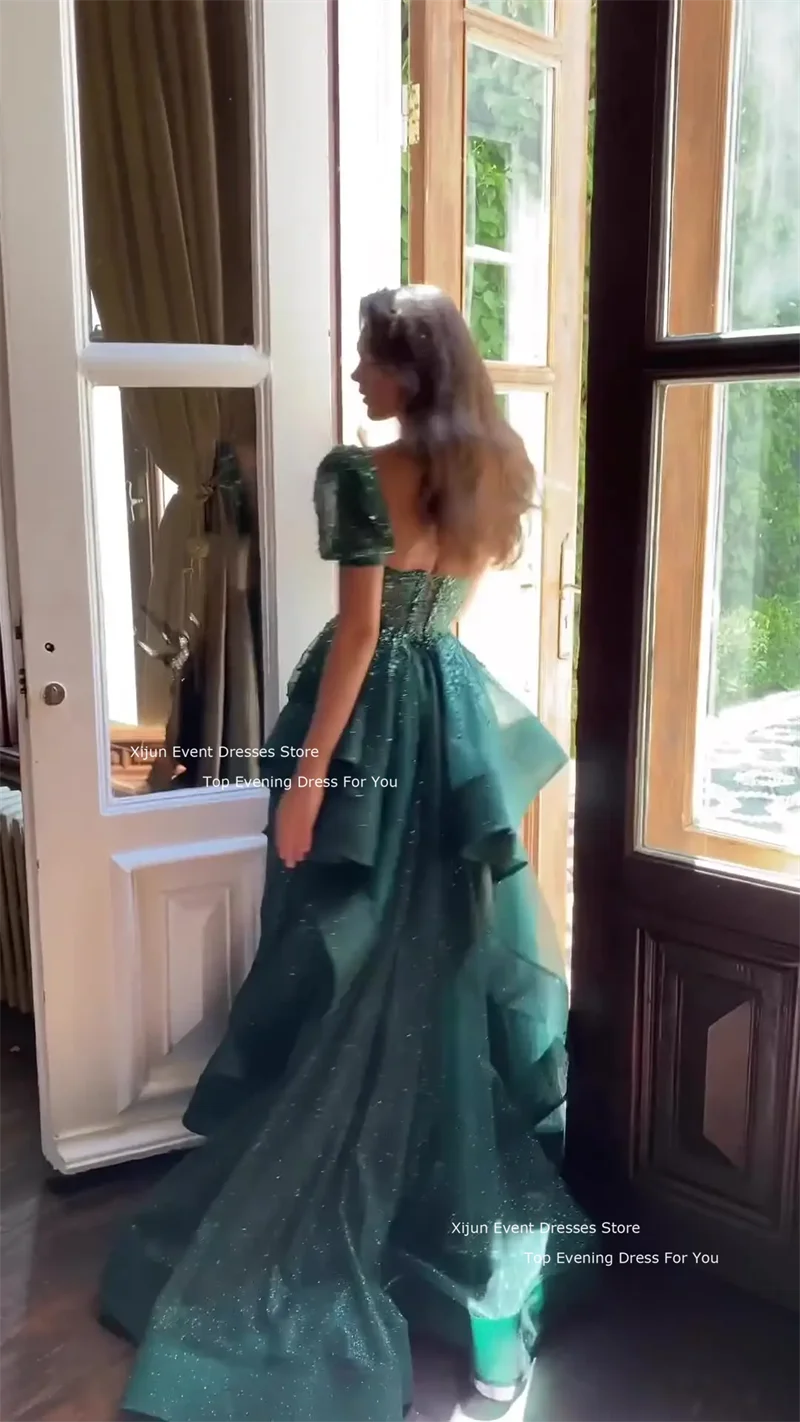 Xijun Green Gogerous Long Wedding Dresses Sequined Beads A-Line Bridal Gowns For Women Formal Wedding Gowns Tiered 2023 vestido