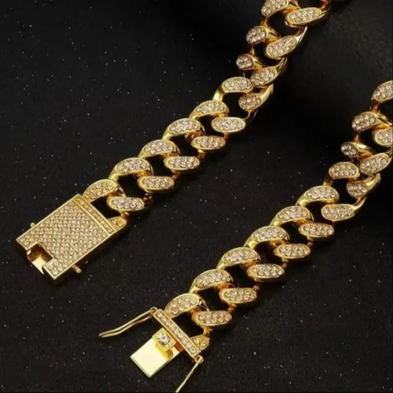 Golden Dog Collar Dog Necklace Hip Hop Style Dog Gift Golden Nice Necklace image 2