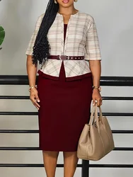 Big size women autumn/winter new fashion temperament commuter bag buttock patchwork dress
