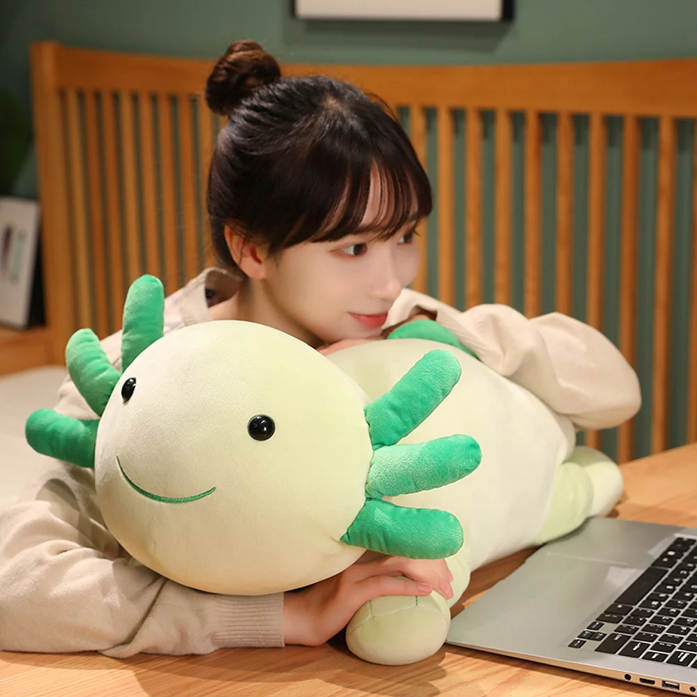 Nước Xả Vải Cuddly Axolotl Newt Sang Trọng Đồ Chơi Nhiều Màu Sắc Kỳ Giông Squishy Búp Bê Nhồi Bông Huggable Động Vật Gối Xoa Dịu Trẻ Em Quà Tặng Trang Trí Phòng