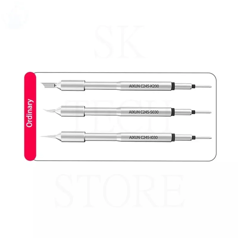 AIXUN Fix Bebas Timah Solder Ujung Besi T245 Set Pegangan Solder untuk JBC C245 C210 untuk T3A T245 Stasiun Solder Perbaikan Besi Listrik