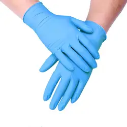 100PCS Black Nitrile Disposable Gloves Latex Free Allergy Free Work Gloves Household Cleaning Kitchen Dishwashing Beauty Gloves
