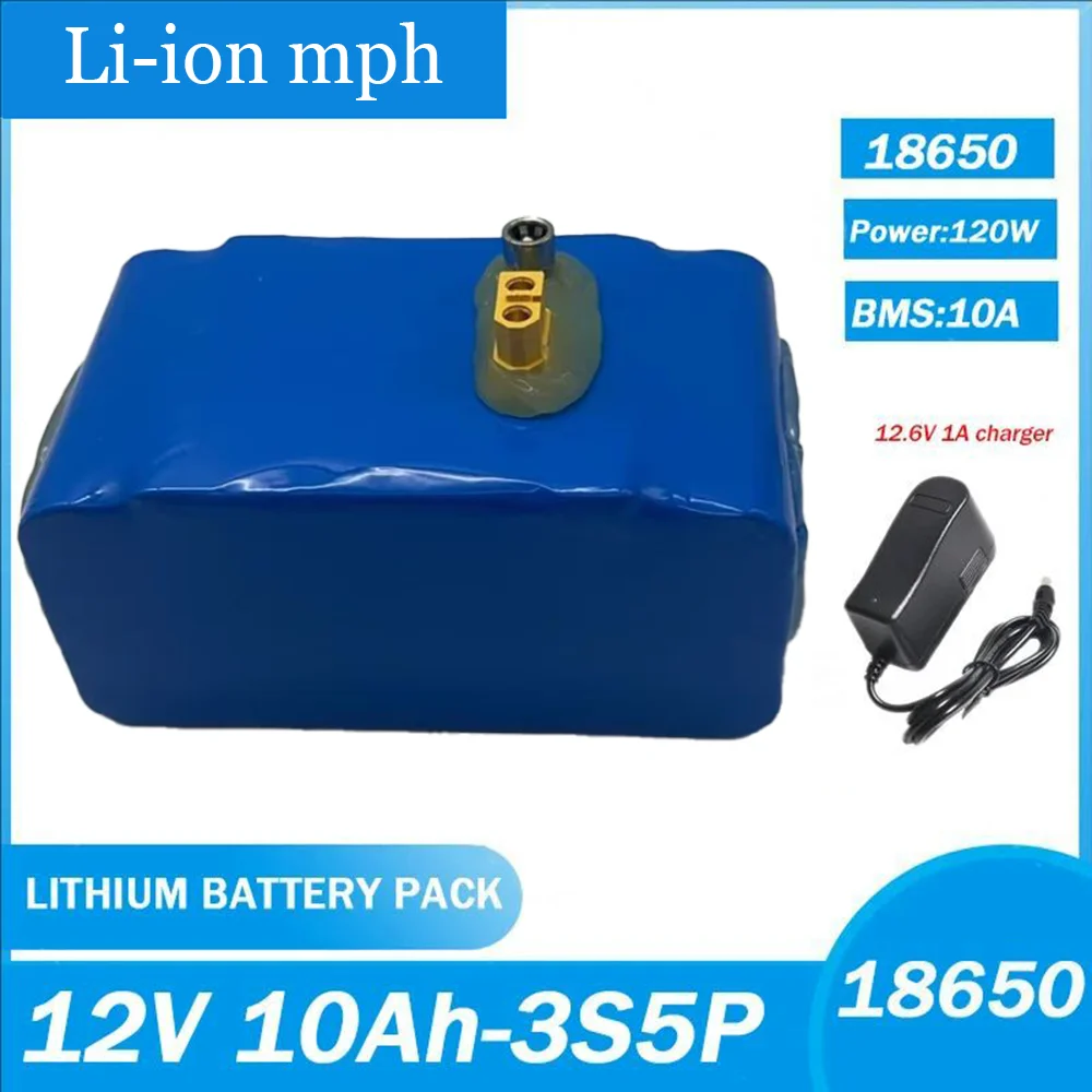 

18650 brand new lithium battery 3S5P 12V 10000Mah built-in BMS lithium battery pack,suitable for low-power electronic devices