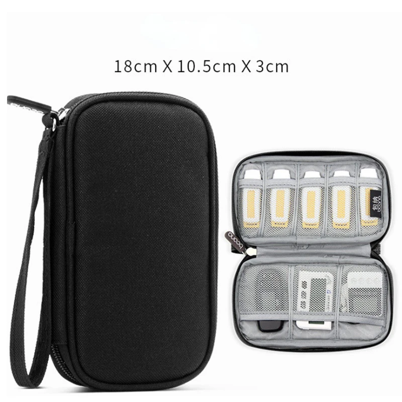 Mini USB Flash Drive Earphone Cable Case Universial Protable Digital Storge Bag U Disk Travel Case Memory Card Organizer