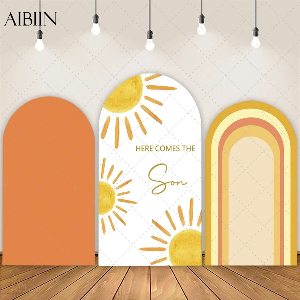 أغطية قوس موضوع استحمام للأطفال الأولاد هنا تأتي خلفيات التصوير الفوتوغرافي لتزيين حفلات الشمس