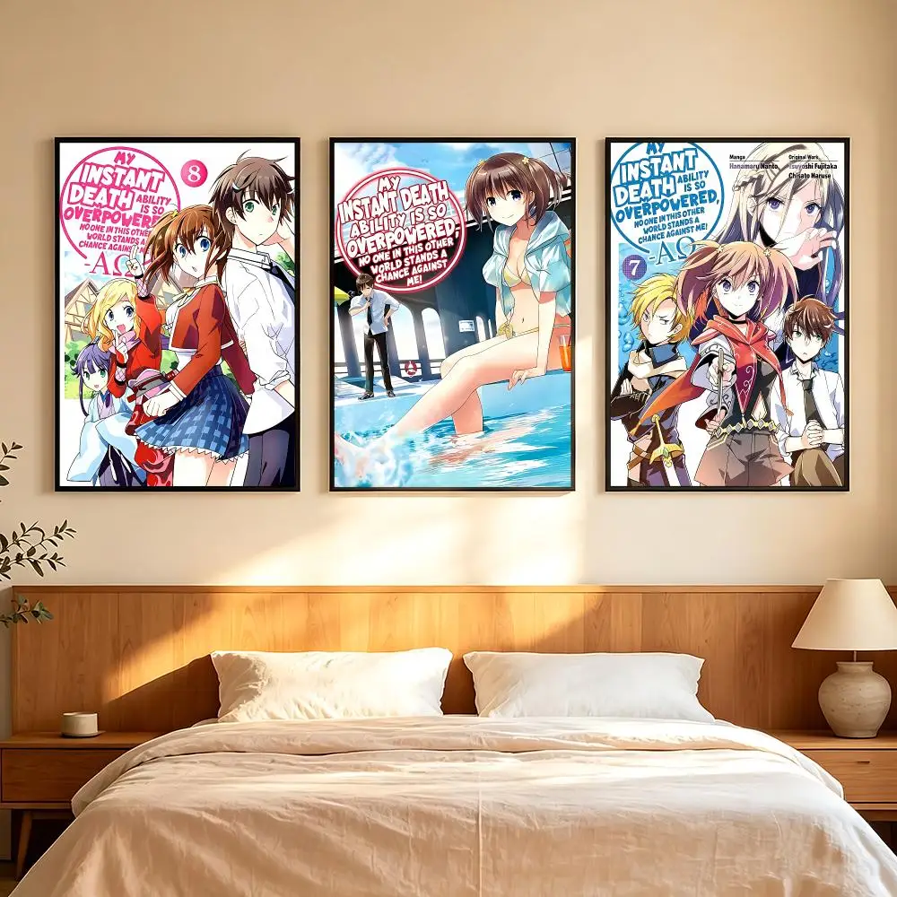 Anime Instant Death Ability Poster Poster HD Printing Comfortable and Fresh Style Wall Art Home Decor Living Room Cafe Gift