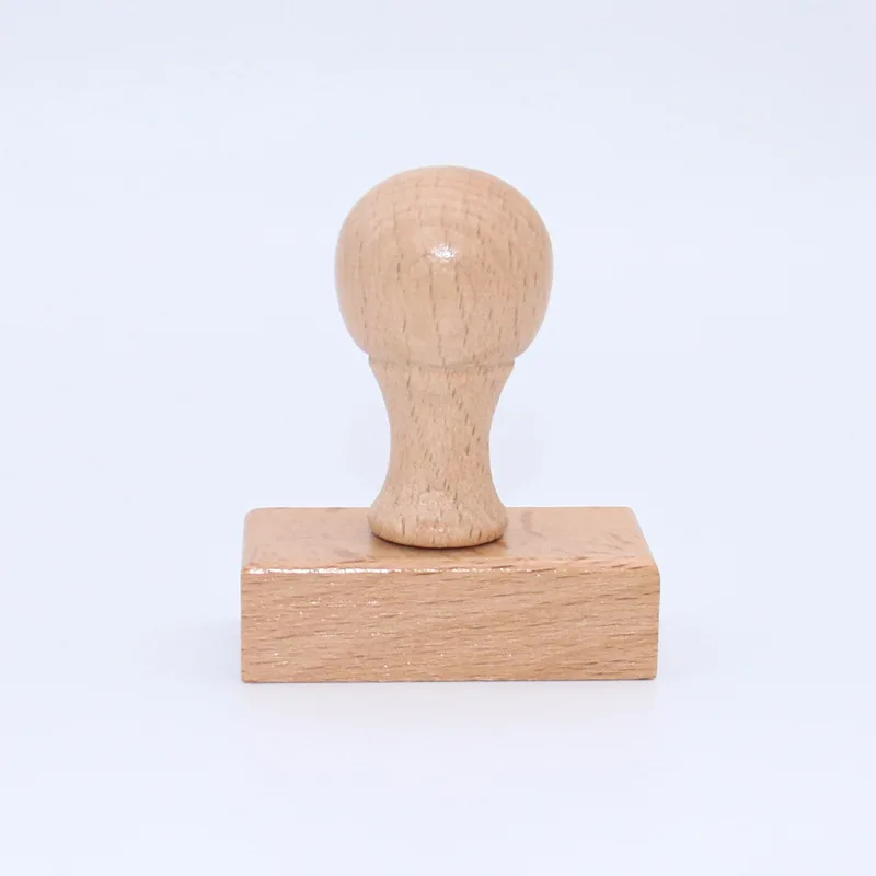 3Pcs Wooden Handle Seal Square Beech Wood Material Wooden Seal Stamp Handle DIY Decorative Wooden Seal Handle Crafts Handles