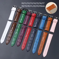 Soft Leather WatchBand Waterproof Sport Wrist Band Bamboo Strap for Men Women Bracelet 10/12/14/15/16/17/18/19/20/21/22/23/24mm