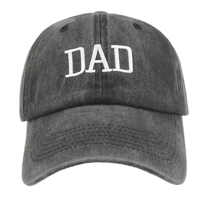 Washed Cotton DAD MOM Embroidered Baseball Cap Vintage Peaked Cap Fashion Couple Hip Hop Hat dla mężczyzn i kobiet