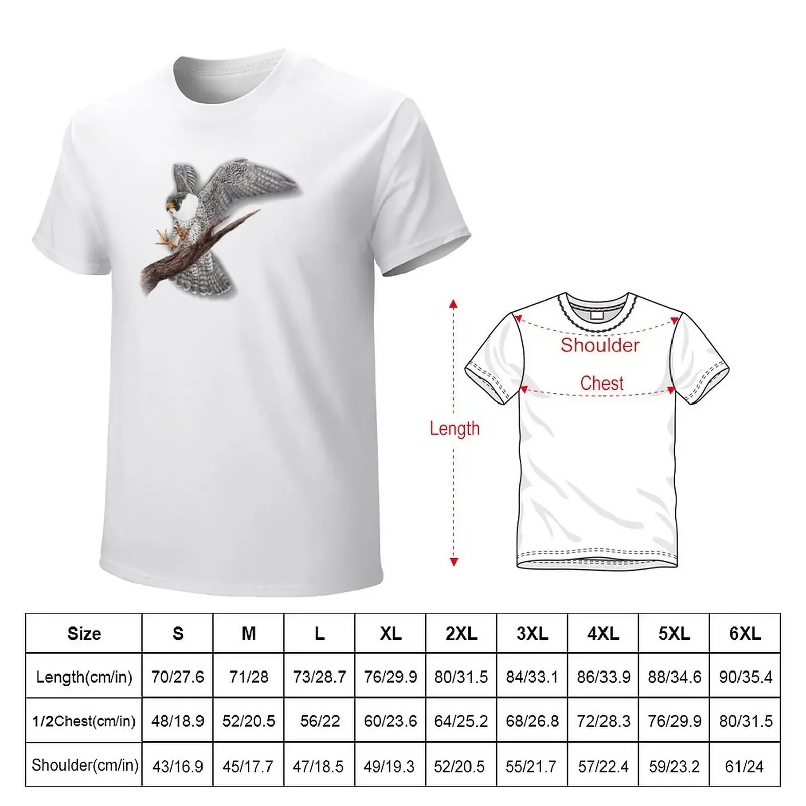 Peregrine Falcon Watercolor T-Shirt sweat quick drying customizeds t shirts for men cotton