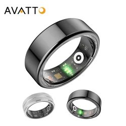 AVATTO Smart Ring Stainless Steel Fashion Display Real-time Temperature Test Finger Rings Men Women Universal