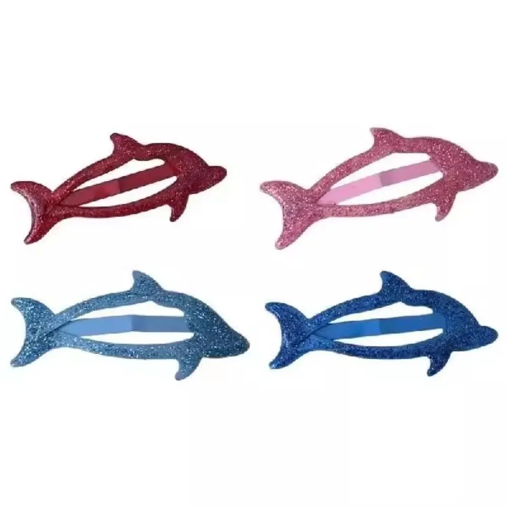 Fashion Animals Sequin Dolphin Hair Clip Y2k Hairclip Children Hairpin Headwear Cute Glitter Hairpin Baby