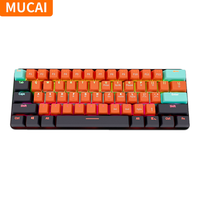 MUCAI 61 Key RGB Mechanical Keyboard USB Wired LED Backlit Axis Gaming Mechanical Keyboard for Mac, Android, Windows