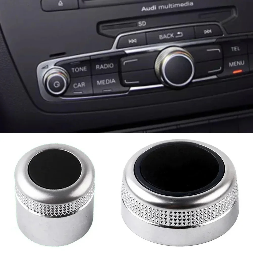 Multimedia MMI Volume Knob Rotary Button Switch Setting Navigation Main Menu Switch Cover For Audi A6 C6 S6 Allroad Q7 A8 S8