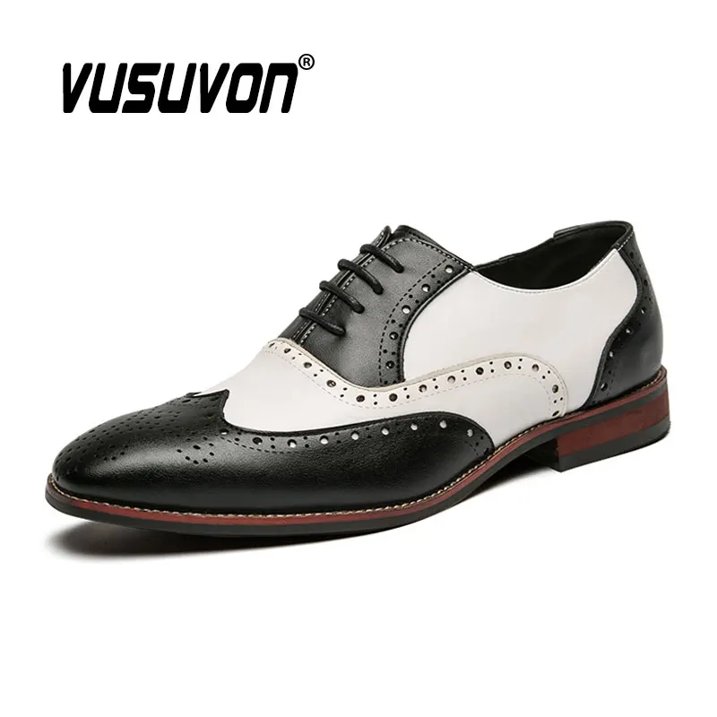 2022 Men Derby Shoes Dress Formal Casual Oxford Wedding Brand Black Split Leather Loafers Big Size 38-48 Work Brogue Flats