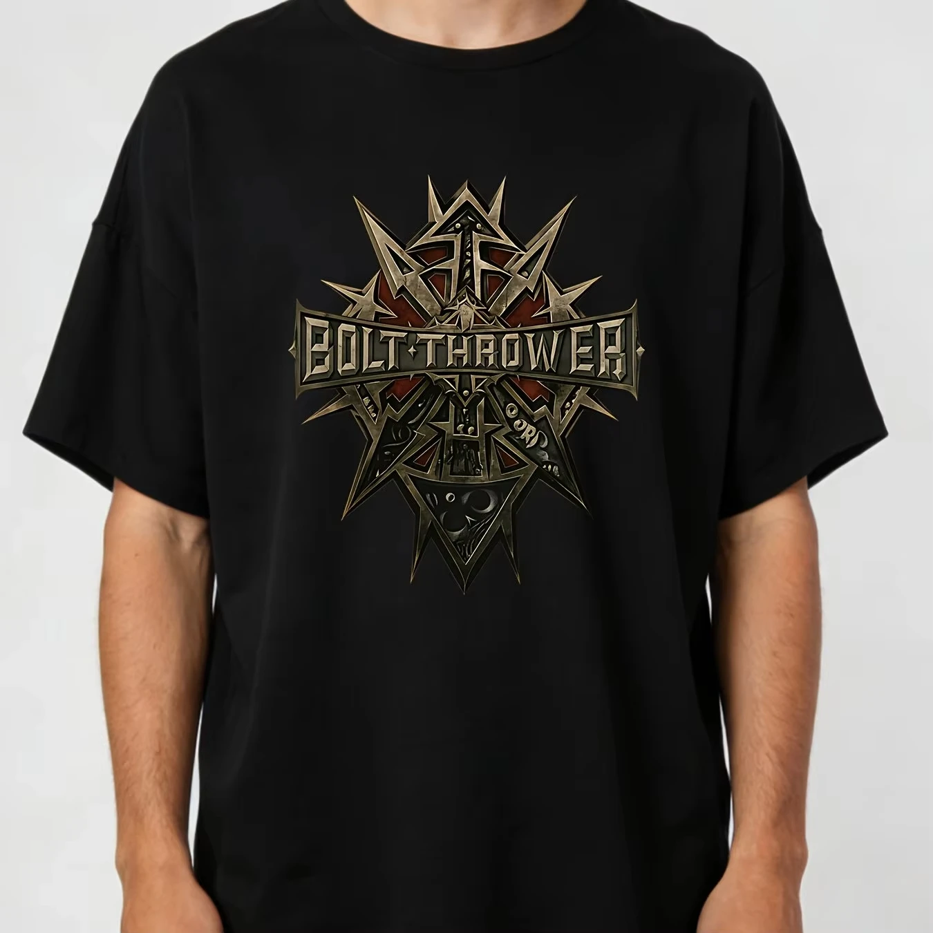2010 European Tour Featured Black T-shirt By Bolt Thrower Band, Prominent Bolt Thrower Logo Concert Commemorative Shirt 2026