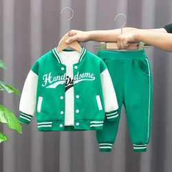 2023 Kids Baseball Clothing Suit Boys Girls Casual Sports Sets Coat Pants 3Pcs New Spring Autumn Thin Baby Tracksuit