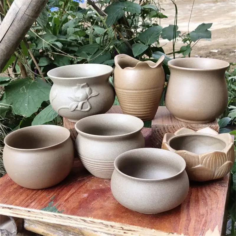 

Large Caliber Succulent And Plain Fired Ceramic Flower Pots Succulent Patchwork Plates A Group Of And Coarse Flower Pots 대형화분