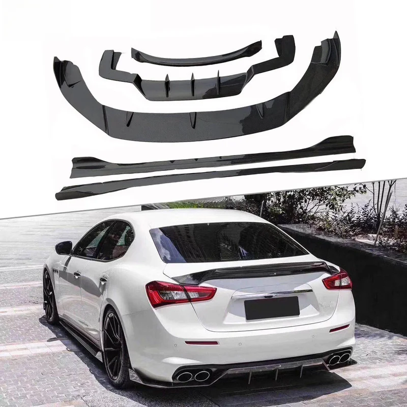 Hot Selling Carbon Fiber Body Kits Ghibli 2018-2019, Front Lip, Rear Diffuser, Spoiler & Side Skirts