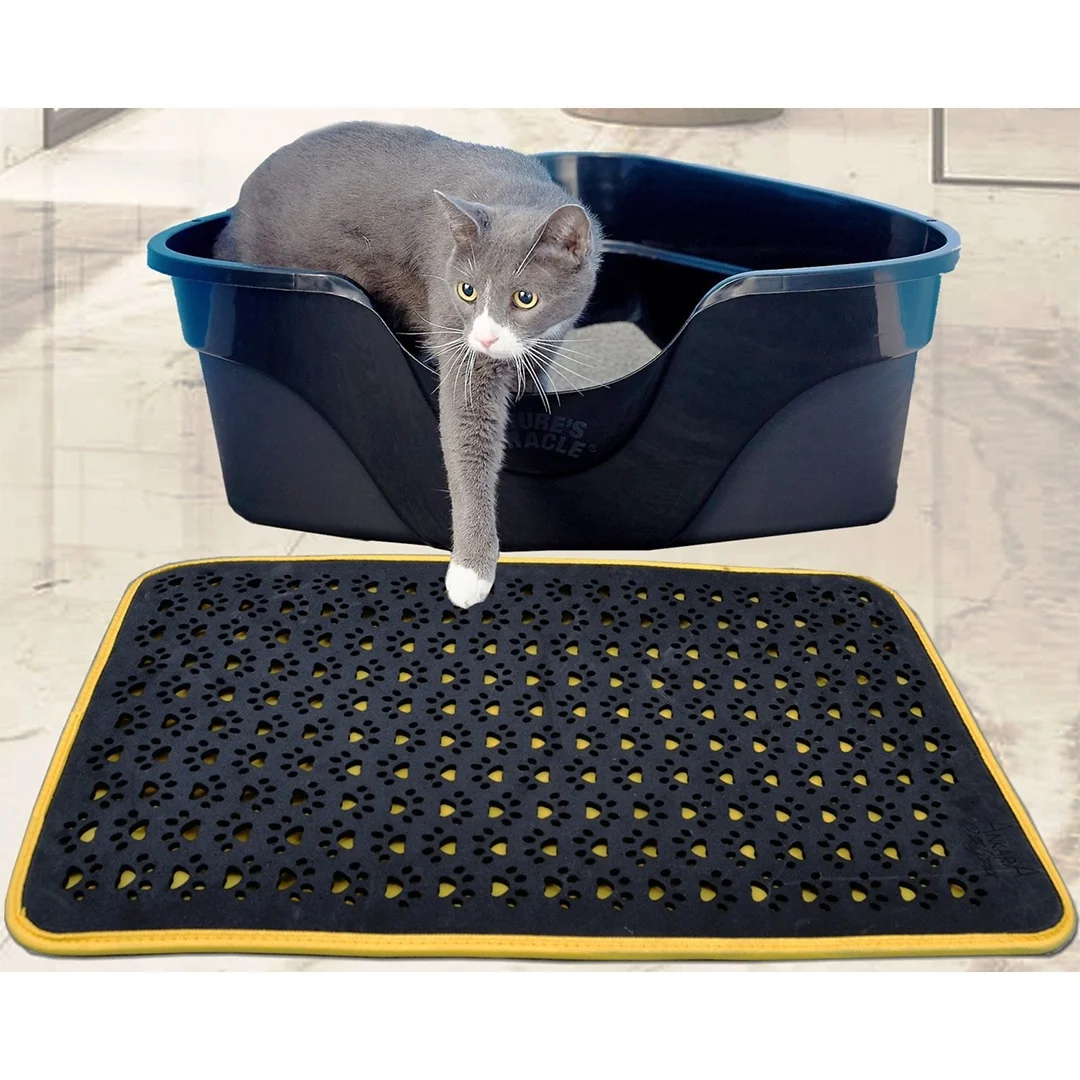 Cat Litter Mat 60x45 cm Cat Toilet Front Screen Mat Washable Erasable Easy To Use and Practical Cleaning