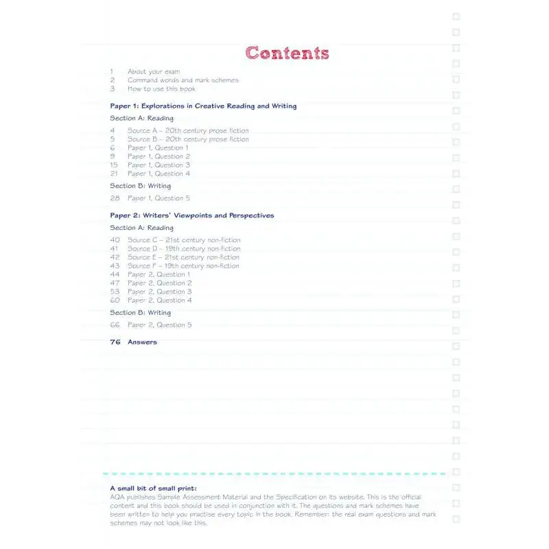 بيرسون مراجعة AQA GCSE نموذج اللغة الإنجليزية الإجابة المصنف لعام 2025 و2026 امتحان بيرسون بيرسون التعليم 9781292230221