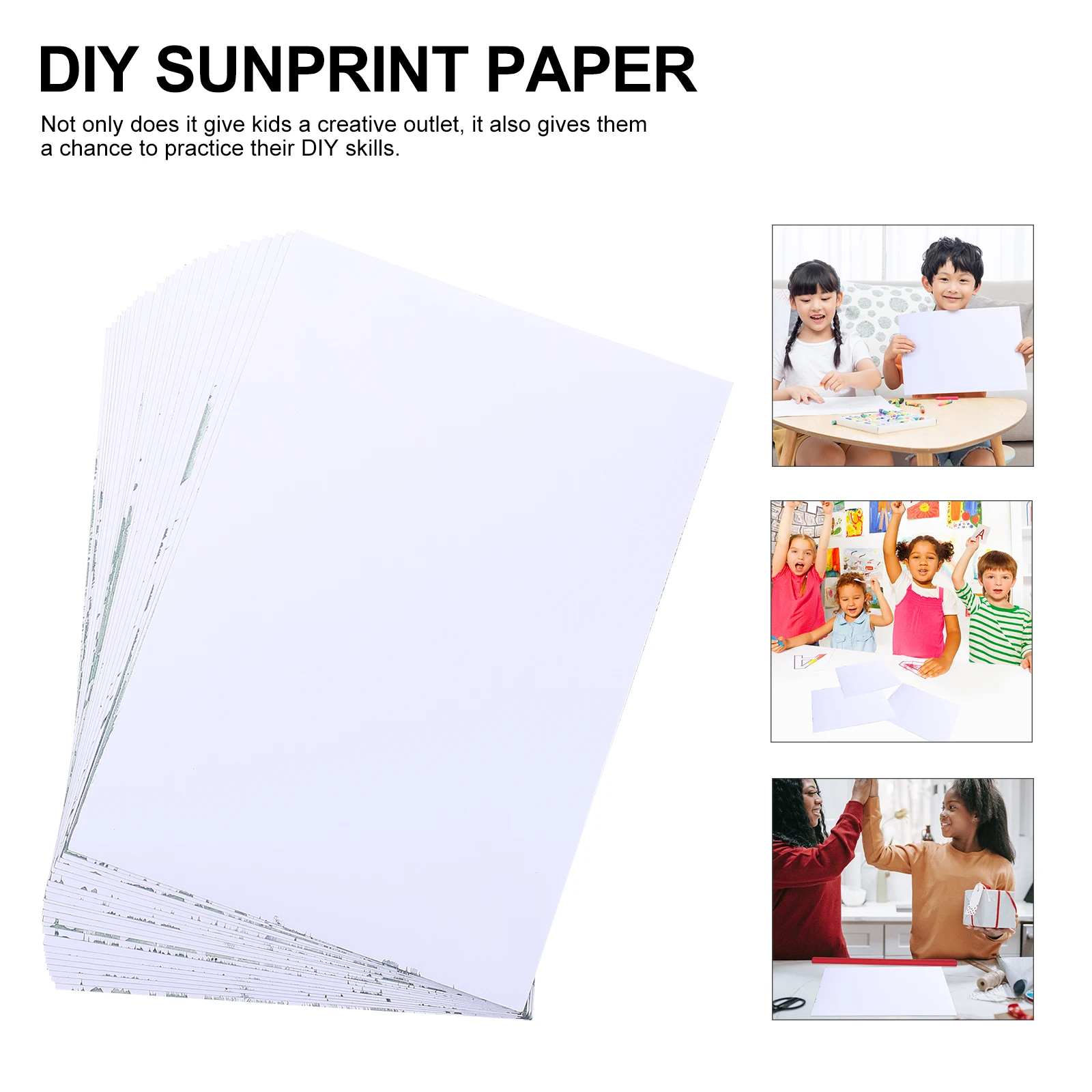 

24pcs Art Paper Cyanotype Printing Paper Diy Sunprint Craft Projects Waterproof Lightweight For Camping School
