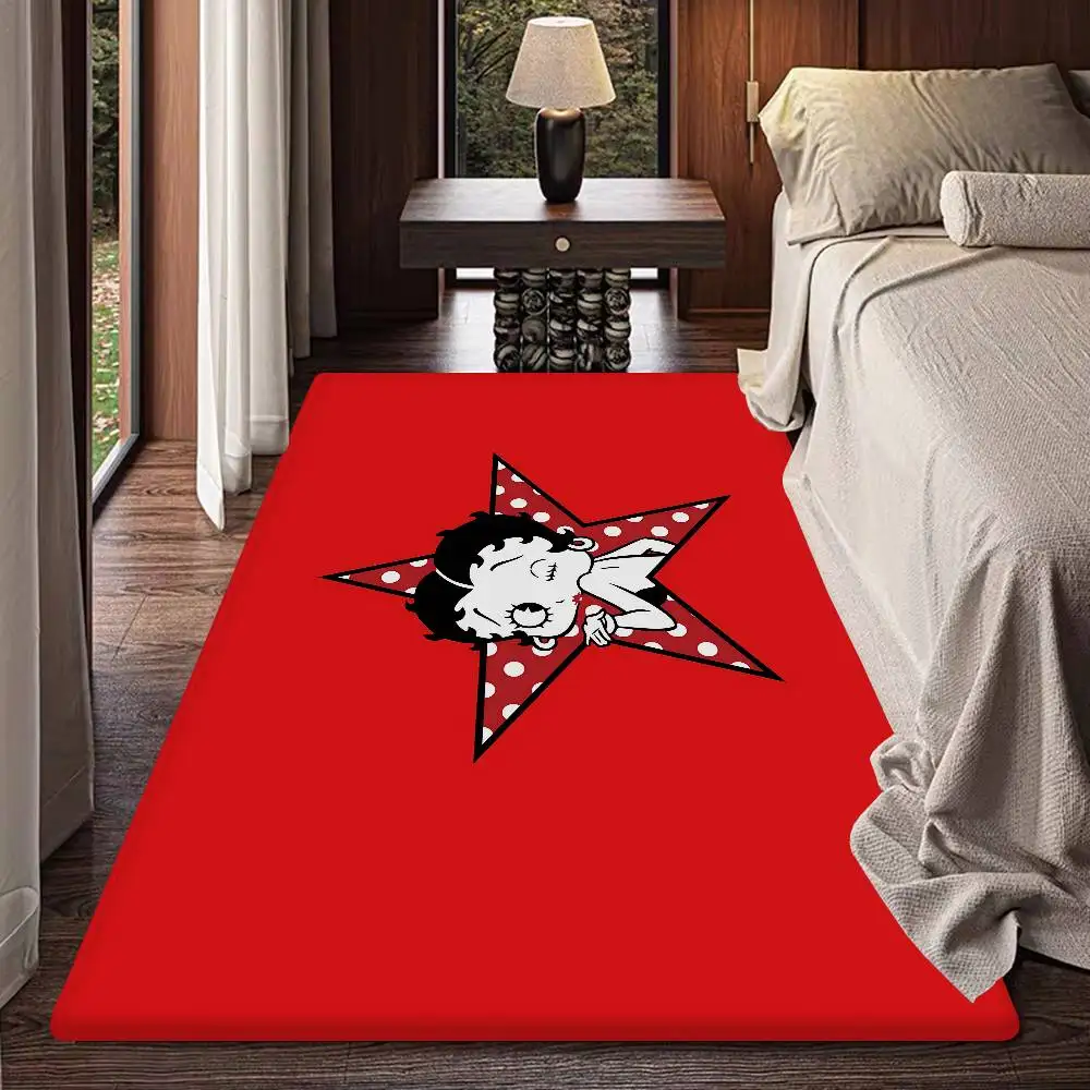 B-Betty Girl B-Boops Entrance Door Mat Nordic Style Bedroom Living Room Doormat Home Balcony Anti-Slip Modern Home Decor