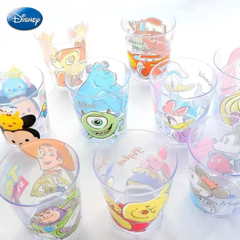 Disney Series Kids Cup Mickey Minnie Mouse Children Drink Water Milk Mug Mouthwash Cup Pooh McQueen Cartoon Teeth Cylinder Cup view 2