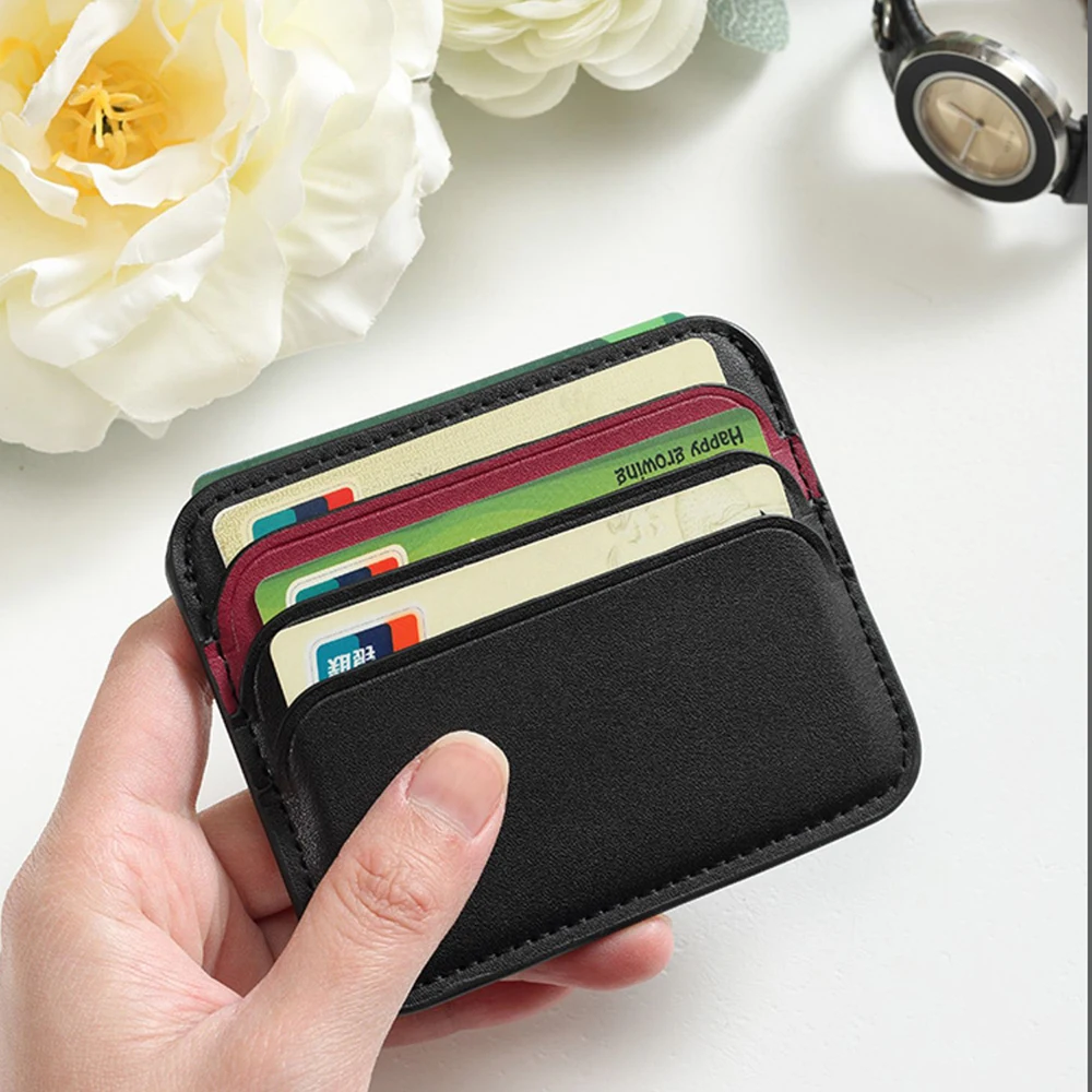 Fashion Luxury Cow Leather Credit Card Holder Colors Custom Letters Slim Men Cardholder Personalize Name Gift Mini Women Wallet