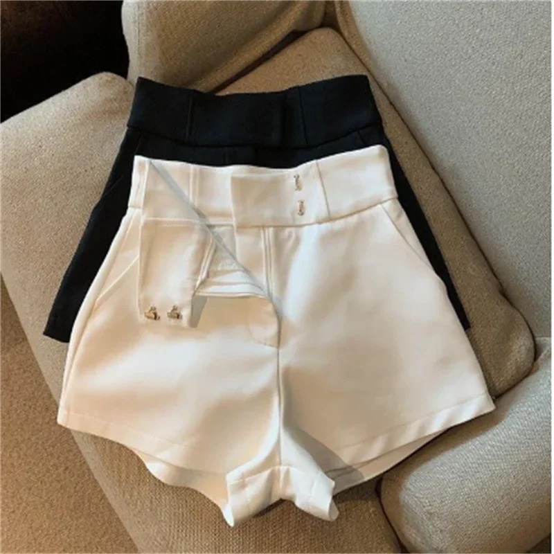 Women Shorts  Black Shorts Women Harajuku Elegance High Waisted Shorts A Line Slim Casual Hot Girl Straight Pants Sexy
