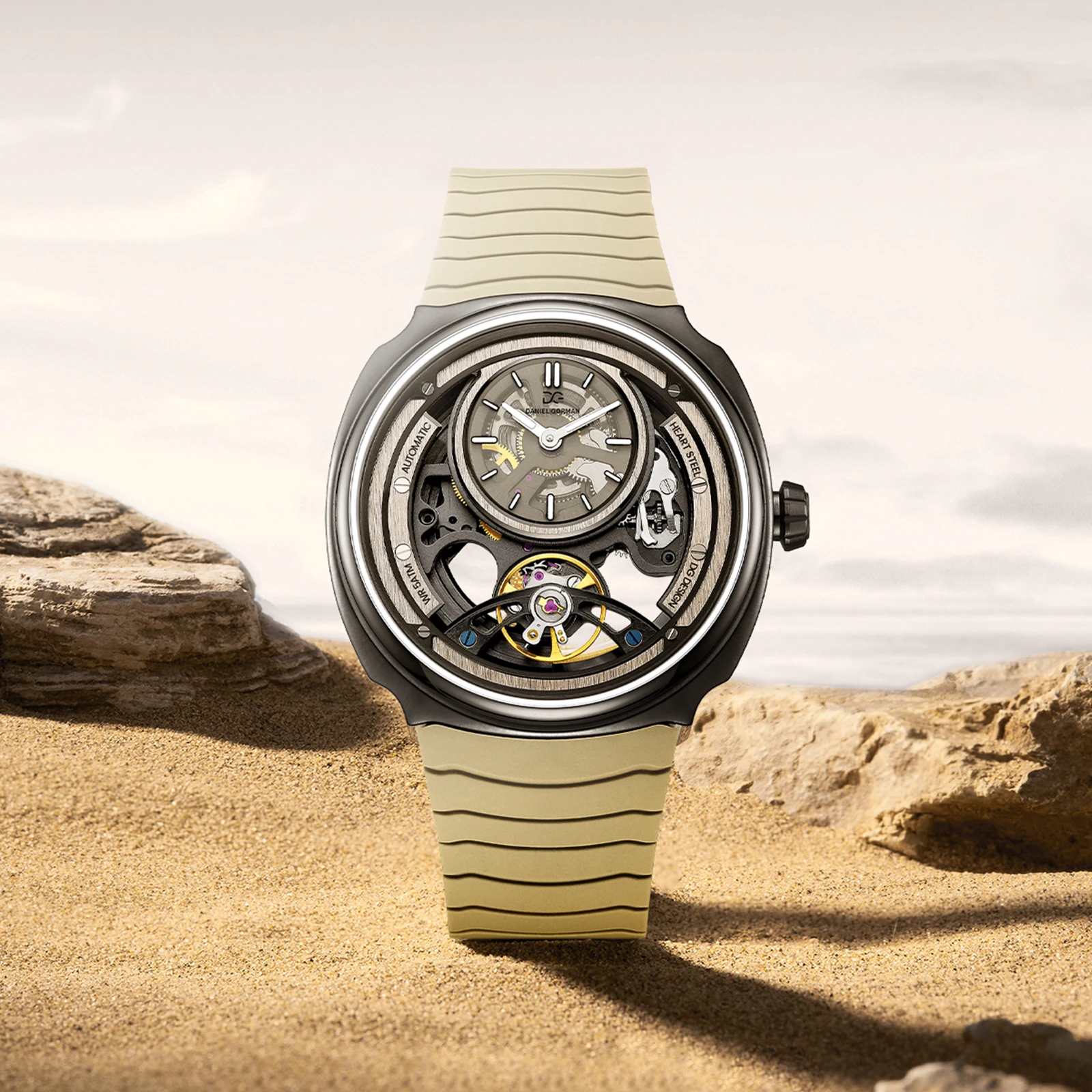 

NEW DG8127 FEEL THE CHARM OF MECHANICAL A Automatic Watch Stylish Silicone Strap Waterproof Daniel Gorman