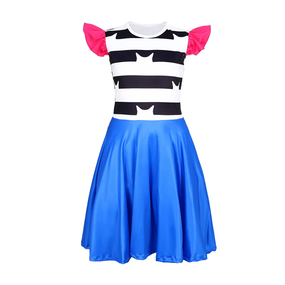 

New Gabby's Dollhouse Costume Girl Birthday Party Dress Carnival Cosplay Gabby Dollhouse Flying sleeves Costume Kids Gift
