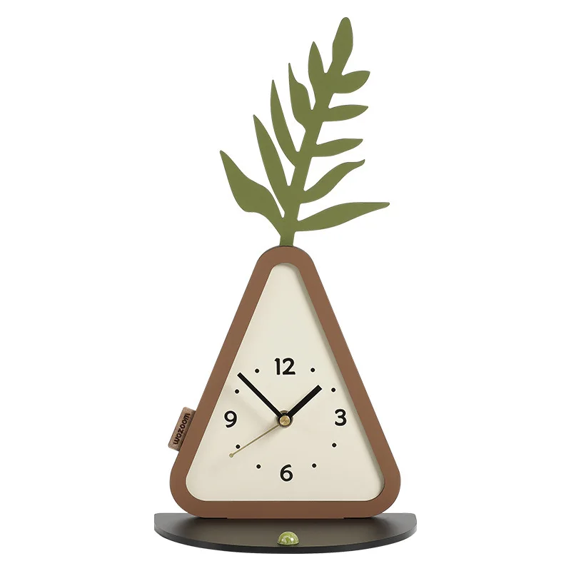 

Creative Desktop Decor Clock Minimalist Home Office Bedroom TV Cabinet Entryway Tabletop Ornament Craft Artwork Figurines