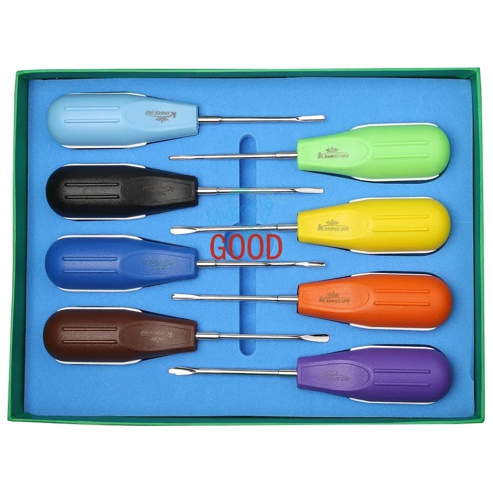 8pcs/set high quality Dental Luxating Elevator Curved Root Elevator Minimally Invasive Tooth Extracting Set Dental Instruments