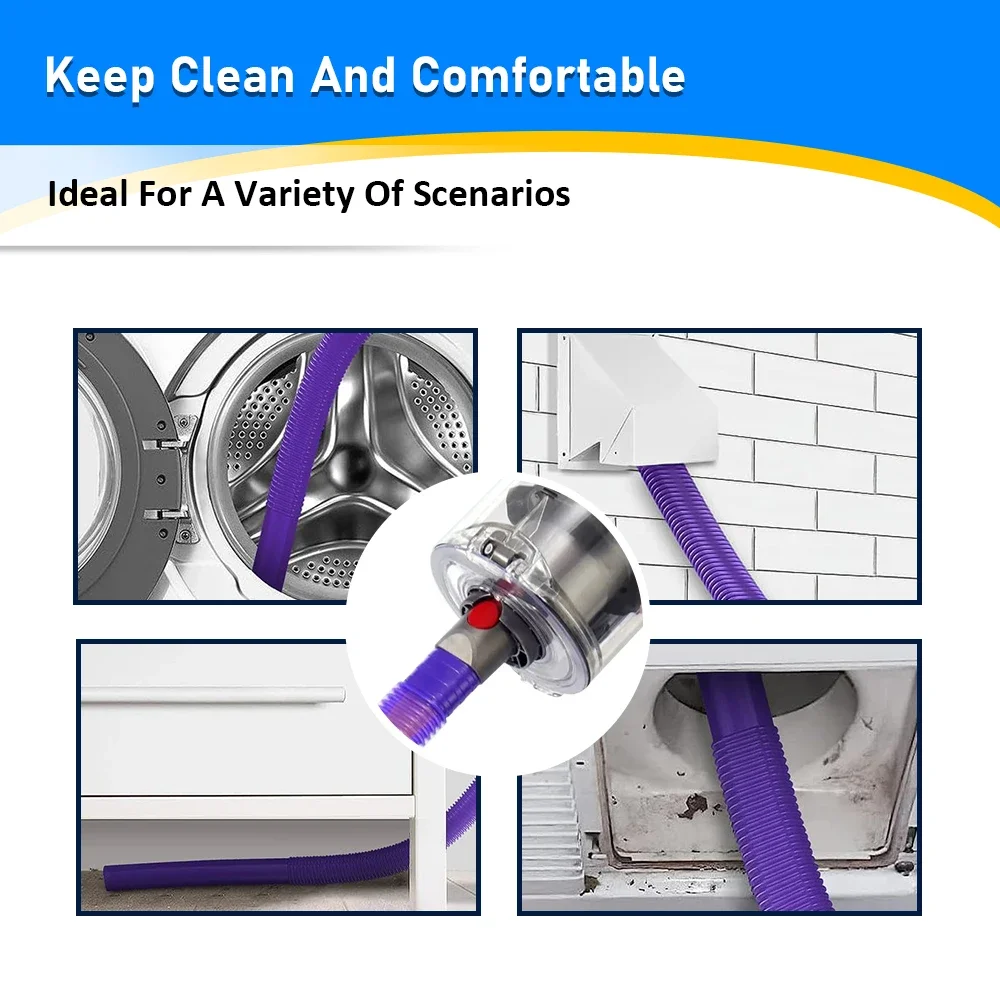 مجفف تنفيس الأنظف عدة خرطوم مرفق ل V7 V8 V10 V11 V12 V15 اللاسلكي فراغ مزيل الوبر أداة شق مرنة سهلة التركيب