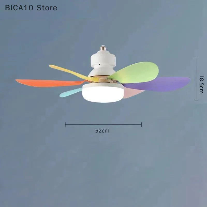 أضواء مروحة السقف LED السوداء مع جهاز التحكم عن بعد E27 40 وات يعتم ضوء LED لغرفة المعيشة والدراسة للاستخدام المنزلي #5