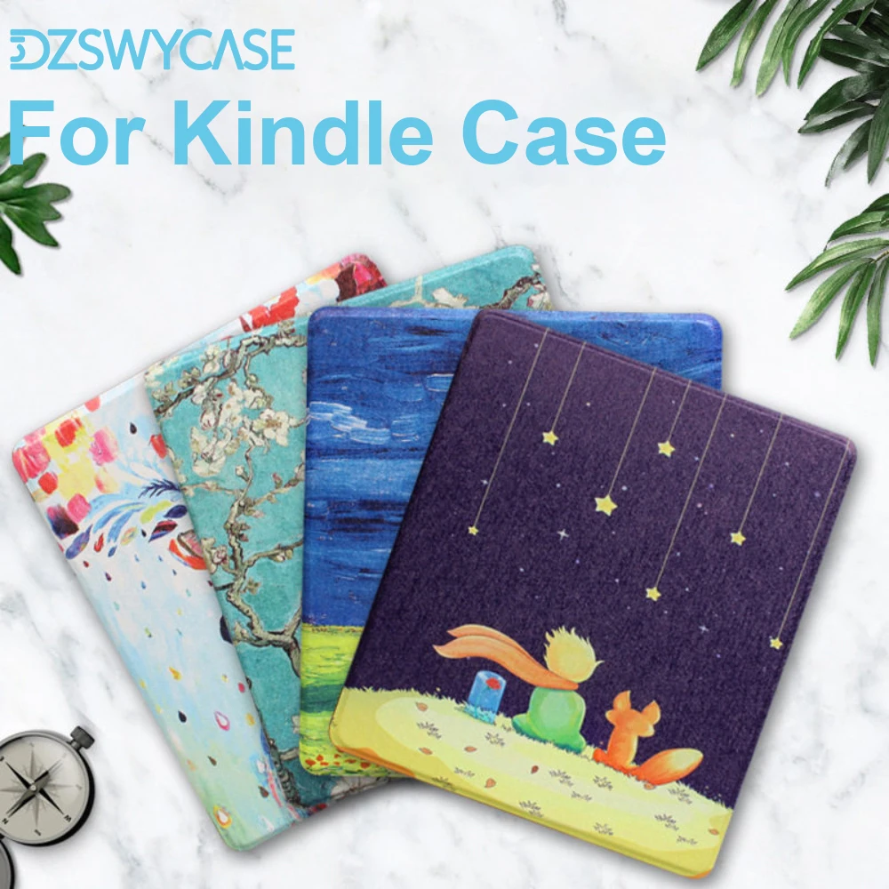 Painted Case for Kindle Paperwhite 1 2 3 5 6 10th 11th 12th Generation 6 6.8 7 Inch 2024 2022 2021 Magnetic Pouch Cover Shell